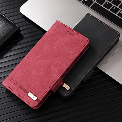 Capa para Xiaomi Poco F6 Capinha de couro PU com suporte para cartão case flip de proteção com fecha