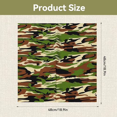 Carrés de tissu coton pour patchwork motifs camouflage et fleurs rétro sans gâchis - 2