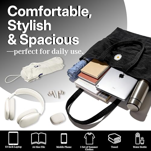 Bolso tote de playa para mujer, bolso suave y veraniego con correa para el hombro, ligero y plegable para la piscina, bolso de vacaciones para los imprescindibles de Miami Beach, fácil de llevar con apertura superior para viajes diarios a resorts miniatura 6