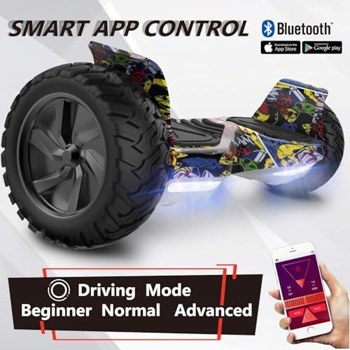 GeekMe Hoverboards mit sitz,8.5 All-Terrain mit leistungsstarkem Motor APP Bluetooth eingebaut + Hoverkart Zubeh&ouml;r f&uuml;r s Hoverboards