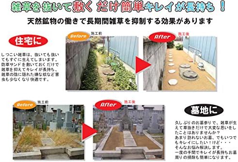 Amazon マツモト産業 固まらない防草砂 防草サンド 15kg 5袋セット 雑草防止用砂 雑草対策 防草対策 砂利