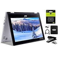 2021 Acer Chromebook 11.6″ HD Touch Spin 2-in-1 Convertible Laptop Student Business, Intel Celeron N4020 (Up to 2.8 GHz), 4GB RAM, 32GB eMMC, USB-C Google Classroom, Chrome OS w/GM 64GB SD Card