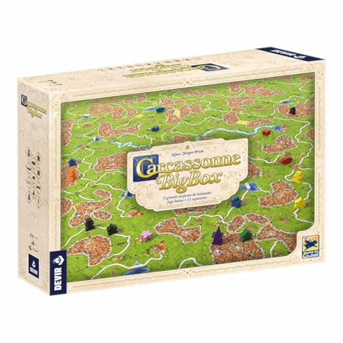 Devir- Carcasonne - Plus - Ed. Portugués: Incluye Juego básico y 11 expansiones (BGCARPLUS3PT)