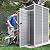 DWVO 5x4ft Resin Outdoor Storage Shed with Floor, Large Waterproof Lockable Storage Shed with Window, Plastic Outside Tool Storage for Garden, Backyard, Patio, Lawn (Gray)
