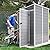 DWVO 5x4ft Resin Outdoor Storage Shed with Floor, Large Waterproof Lockable Storage Shed with Window, Plastic Outside Tool Storage for Garden, Backyard, Patio, Lawn, Gray