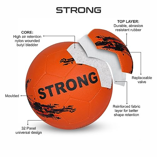 Image of Aivin Strong Football Size 5 with Ball Pump Rubber Moulded Soccer Ball