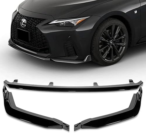 Q1-TECH, borde de parachoques delantero compatible con Lexus IS350  IS500 F-Sport 2021 - 2022, alerón de parachoques delantero, kit de divisor de