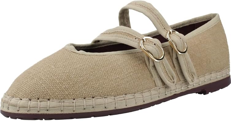 Flabelus Womens Claire Linen Flats