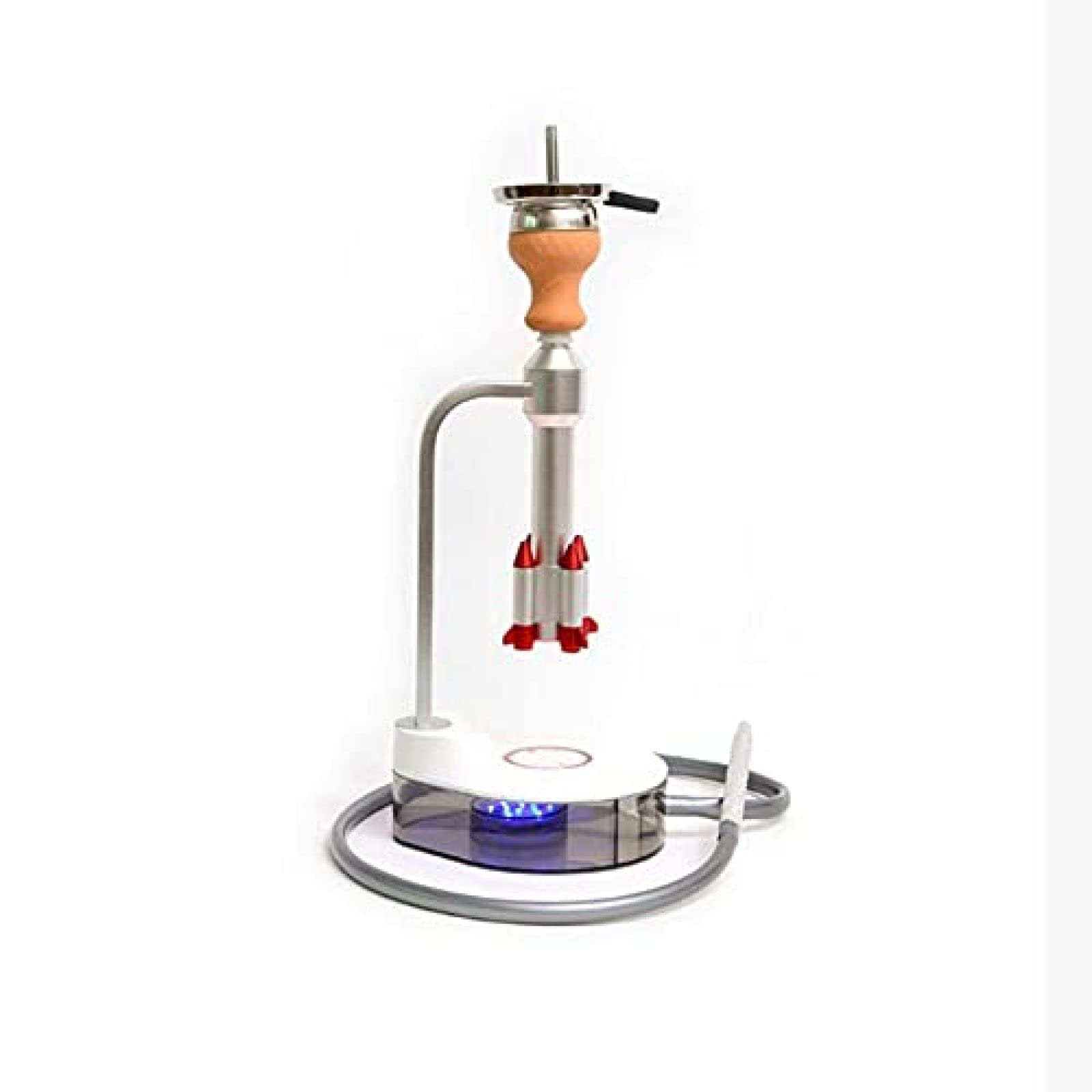 Set di narghilè narghilè, narghilè acrilico a tubo singolo medio, set completo di narghilè a razzo, shisha a tubo singolo in silicone,B 56Sensational