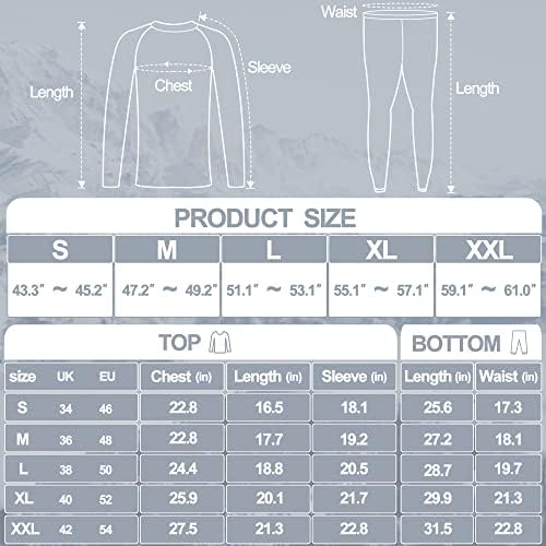 YESURPRISE Kids Thermal Underwear Set, Girls Boys' Thermal Base Layer Set - Ski Wear Athletic Shirt Long Top & Bottom Sets 5 51Cc4gdyceL. AC