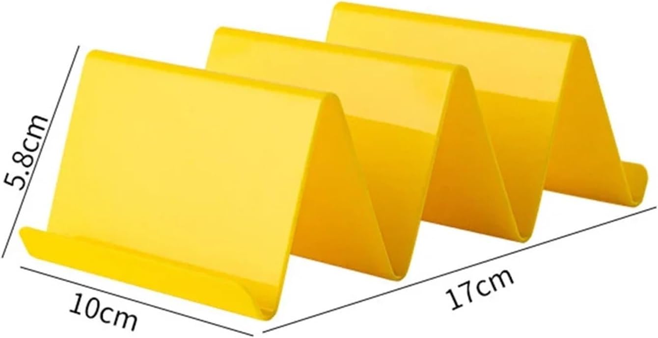 Taco Holder 12Pcs Taco Holder Pizza Roll Shelf Burrito Potato Chips Rack Shells Colorful Tableware Pancake Stand For Baking and Grill(Orange)