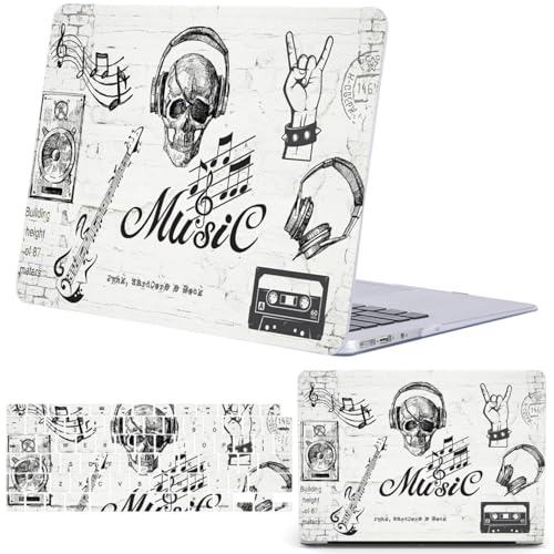 Evita arañazos en tu MacBook Air 11 con esta funda rígida A1465 de calavera blanca