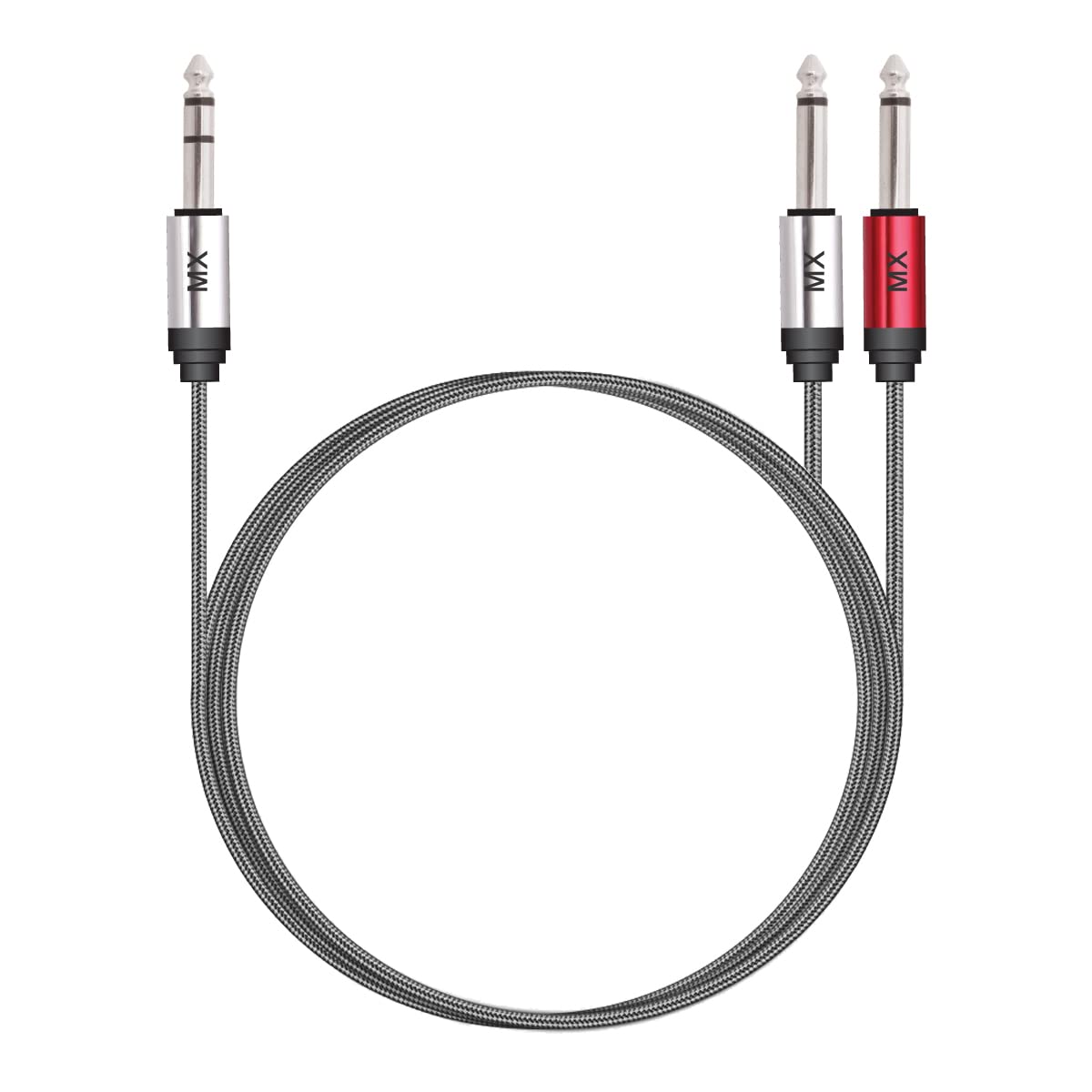MX 6.35mm 1/4 inches P-38 TRS Stereo Male to 2 TS P-38 Mono Male cable for Amplifier, Mixer and Speaker (0.5 mtr, Gold, Red, Silver) (B09SB2F4RP) Amazon Price History, Amazon Price Tracker