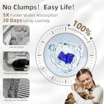 LaSyL Litière de chat en cristal premium - 3.9 kg, deux mois de durée - Contrôle supérieur de l'odeur & Absorption, non collage, faible suivi Gel de silice sans danger pour les animaux, blanc & Bleu (2 Sacs et sachets 1.95 (kg)