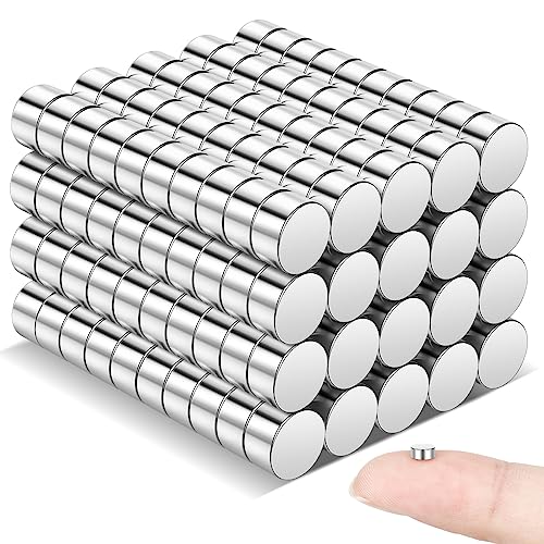 Wukong 200Pcs Imanes pequeños de nevera, 4x2mm Mini imanes de Neodimio Redondos para refrigerador, Oficina