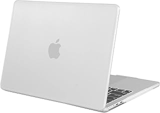 【TPUバンパー、衝撃吸収】2025 Macbook Air ケース 15インチ M4 M3 M2 2024 2022 クリアマット質感カバー A3114 A2941 頑丈 ハードシェルBlueSwan - マット白枠クリア