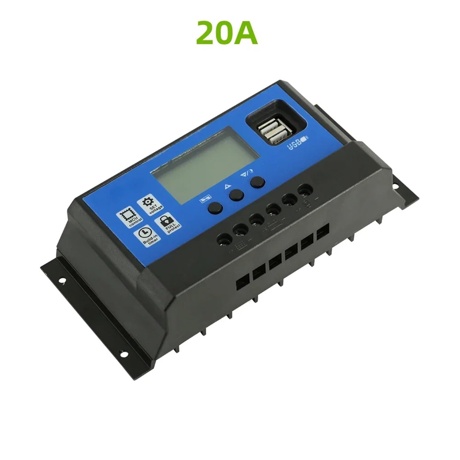 1 szt. Regulator ładowania panelu słonecznego 30A 12V 24V PWM MPPT 20A 10A Regulator ładowania akumulatora samochodowego (MPPT-40A)