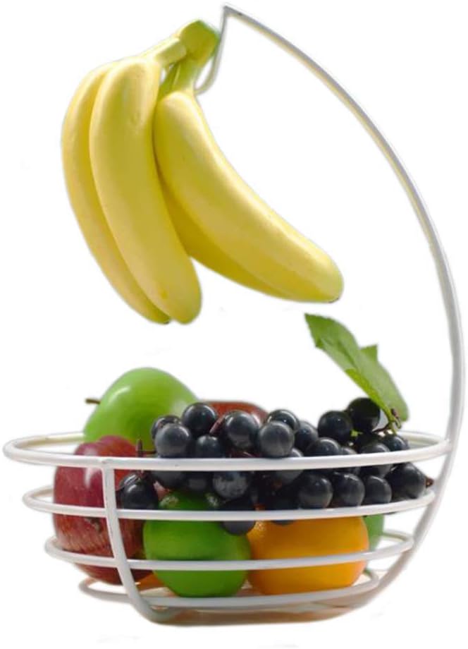 バナナスタンド バナナフック バナナツリー スタンド 果物トレー フルーツバスケット キッチントレイ キッチン収納 フルーツ スタンド バナナ吊りフック付き 果物かご 収納ラック (C)