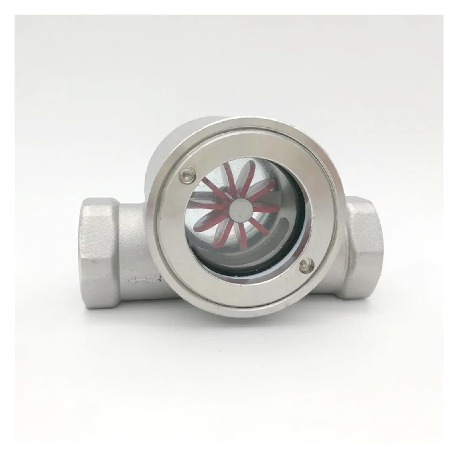 LIUCH 1/4 "3/8" 1/2 "3/4" 1 "1-1/2" 2 "BSPT hembra acero al carbono 201 304 316 indicador de flujo de mirilla de ventana inoxidable con impulsor(316 Stainless Steel,1/2")