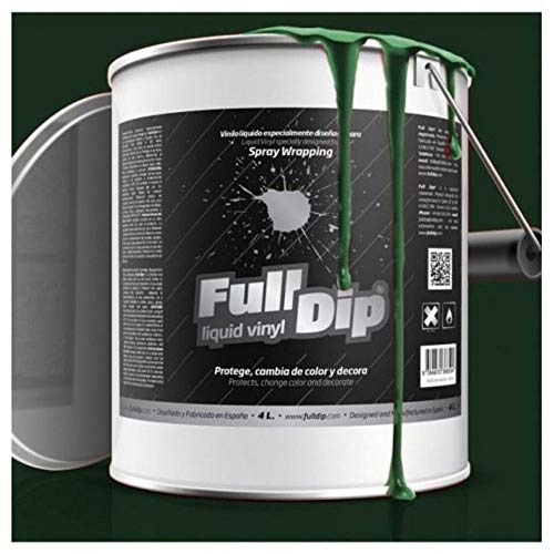AutoFullCar - Full Dip Pintura para Coche Verde Militar Bote 4 litros - Listo para Aplicar