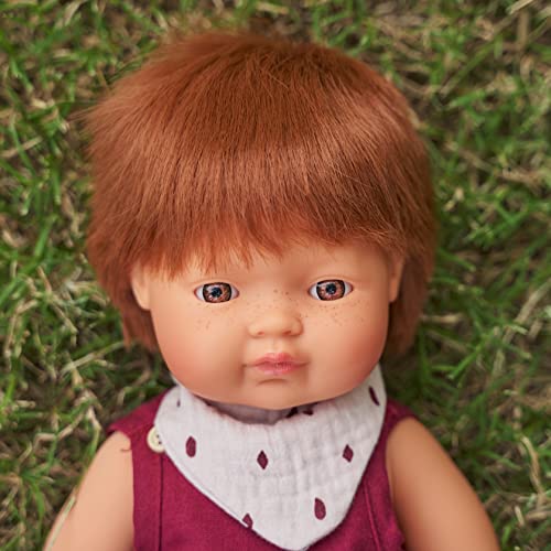 Image of Miniland Doll 15'' Caucasian Boy Redhead (Box) - Made in Spain, Anatomically Correct, Quality