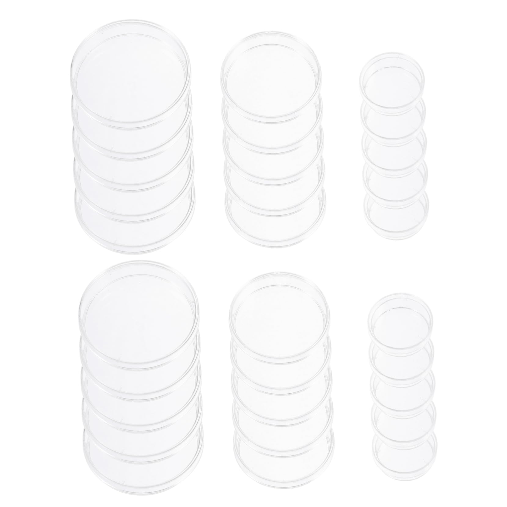 CIYODO Plastic Petri Dishes 30pcs Set Culture Dishes with Lid for Science Projects