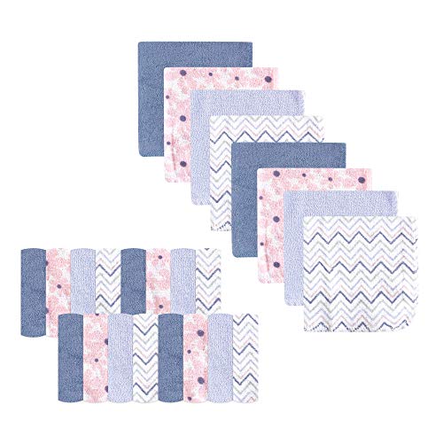 Image of Luvable Friends Unisex Baby Super Soft Bundle Washcloths, Daisy, One Size