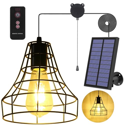Solar Powered Pendant Light with Remote