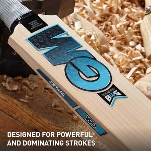 Image of Diamond Bullet English Willow Cricket Bat for Men and Women with Grained Tape on The Face | Short Handle | Free Cover | (Size-6)