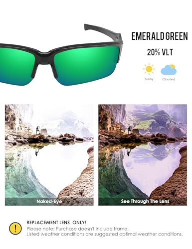 Image of BLAZERBUCK Polarized Replacement Lenses for Oakley Flak Beta OO9363 /Flak Beta Asian Fit OO9372 Sunglass