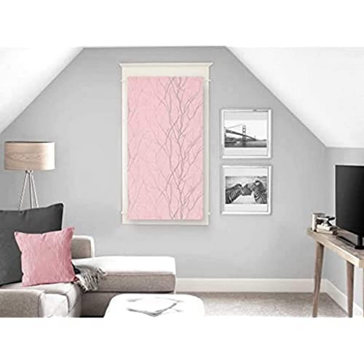 Soleil d'ocre Liane Bise-Bise, Polyester, Rose, 45 x 90 cm, Pink, W 17.7" x L 35.4" (1 Panels)
