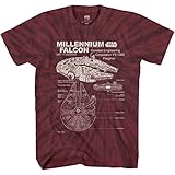 Star Wars Men's Millennium Falcon Detailed Drawing T-Shirt