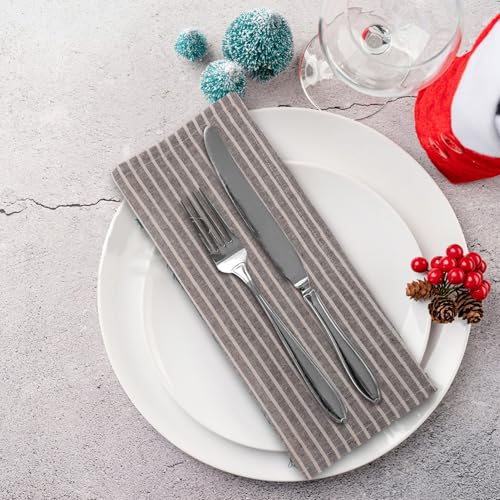 Serviettes rayées design vintage de qualité supérieure pour table élégante - 6