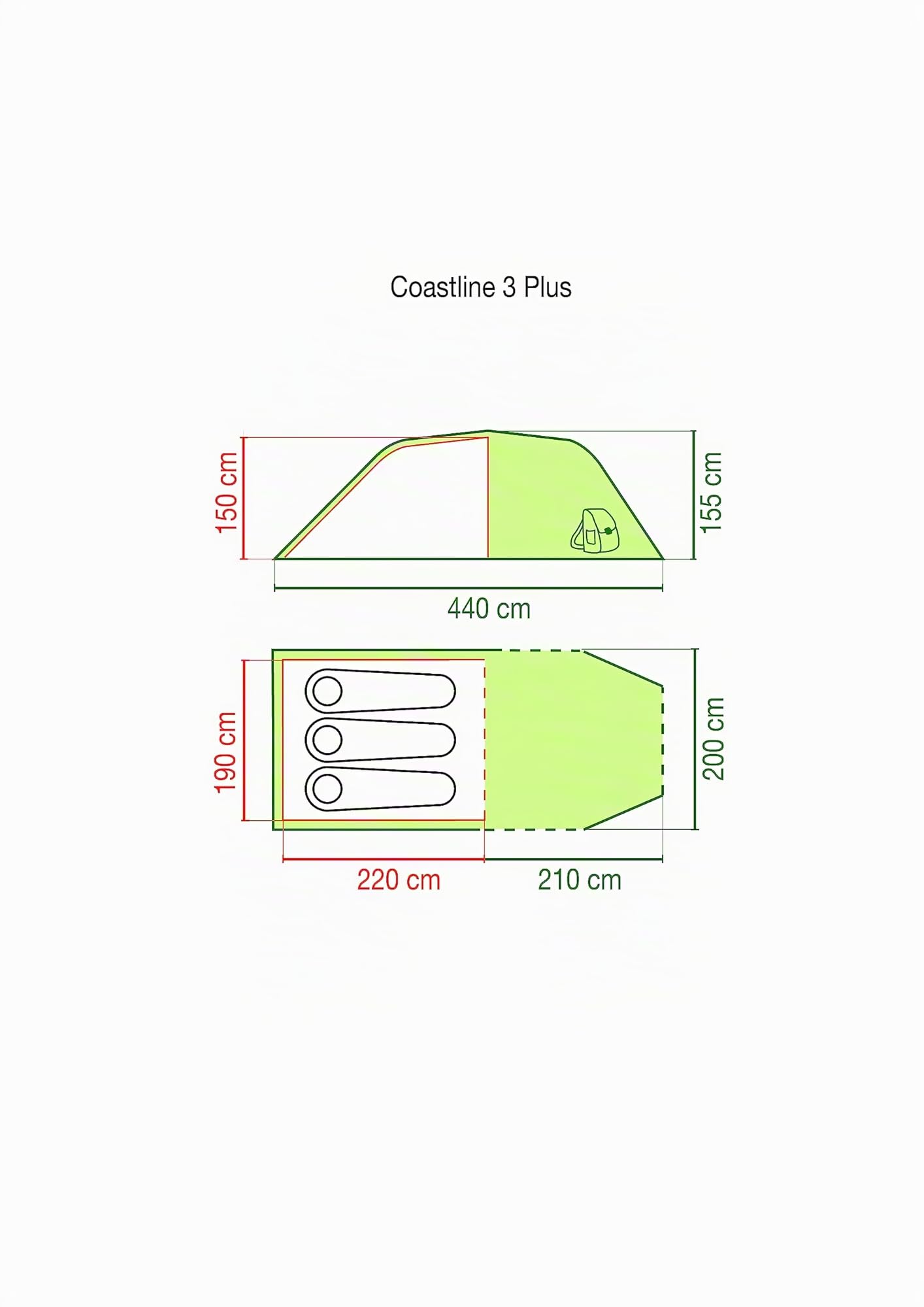 Coleman Tenda FastPitch Tenda-compatta da 3 persone Tenda da campeggio per 3 persone Montaggio rapido in 2 minuti Per festival e campeggio Impermeabile 3000 mm