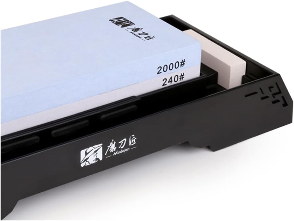 Whetstone Knife Sharpening Stone 2 Side Grit 240/2000、1000/6000、2000/10000 Waterstone Combination Corundum Whetstone Knife Sharpening Stone/Double Two-Sided Knife Waterstone (TG8120)