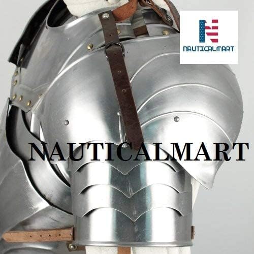 Miniatura 7 de Conjunto completo de placa de pecho de armadura corporal de caballero medieval con brazos completos