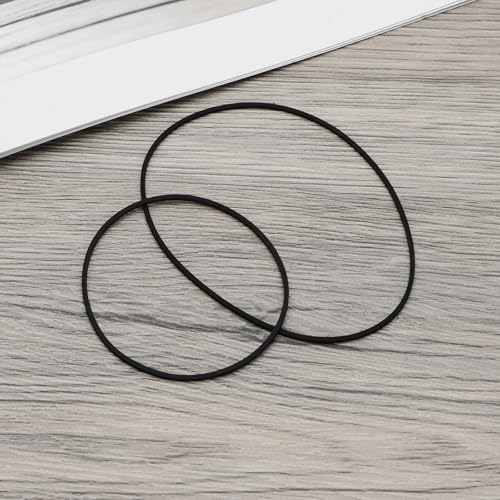 EMSea 100 Stück Gummi Antriebsriemen Schwarz für Recorder Gummiriemen 1mm Dick Gummi Übertragungsriemen für DVD Player Kassettenspieler CD-Player 25 mm bis 70 mm