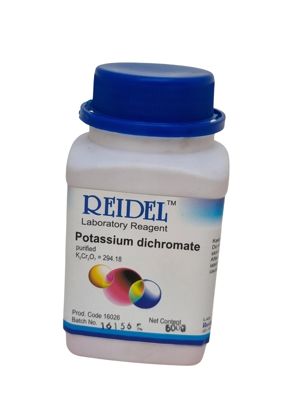 Potassium Dichromate Purified 99%, Laboratory Grade, 500 gram, Orange-Red Crystalline Powder-image-3