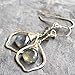 Sterling Silver Labradorite Earrings Marquise Hammered Hoops Gray Gemstone Dangles