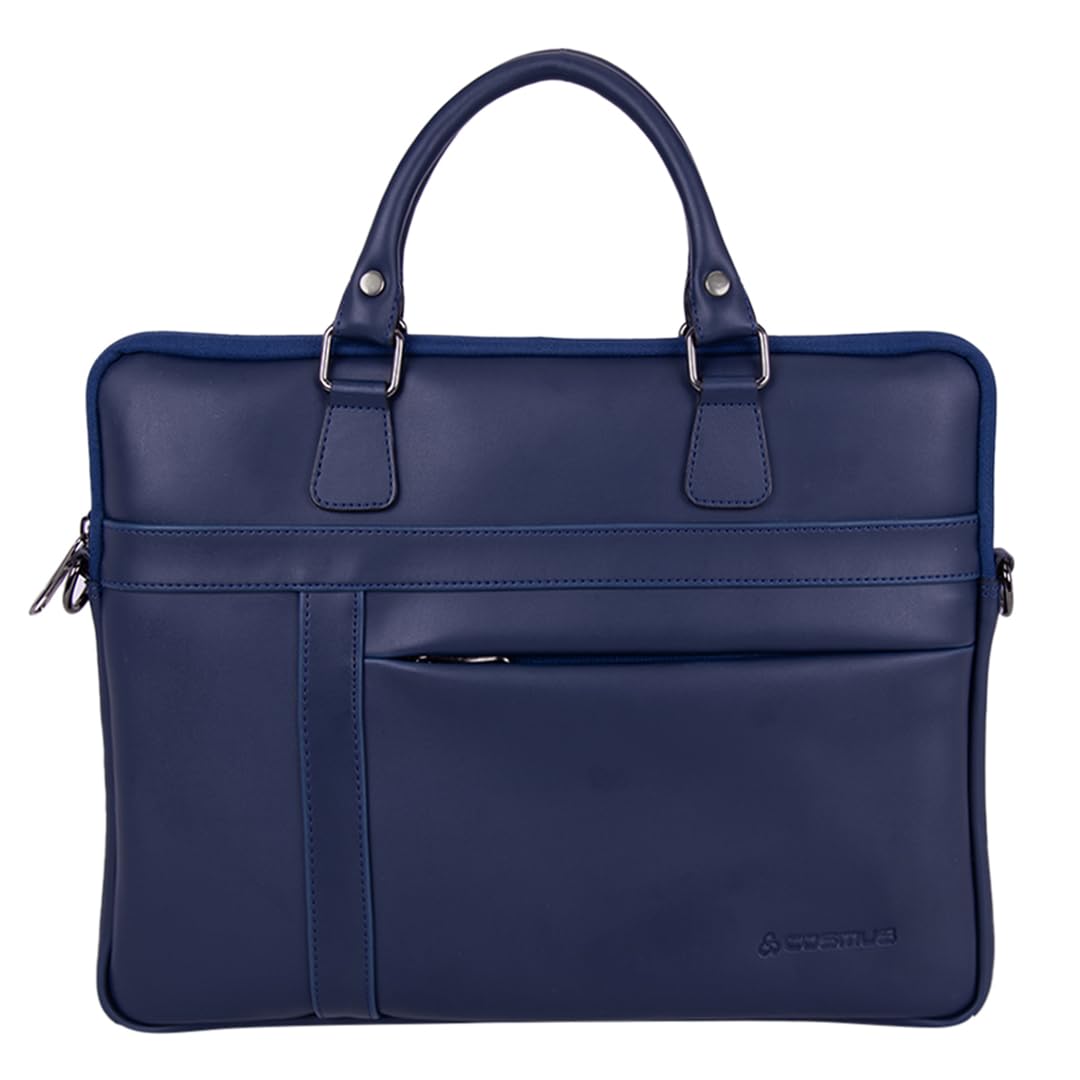 COSMUS Sharp 13 Inch PU Leather Laptop Messenger Office Bag with Trolley Strap-image-47