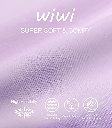 Wiwi Bamboo Nightgowns For Women Soft Long Sleeve Nightgown Ladies Nightshirts Plus Size Sleep Shirts Sleepwear S-4X, Light Purple, Medium #TOP4