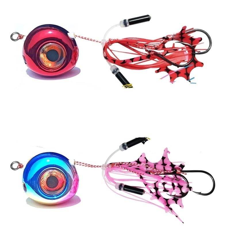 2 uds 80g pargo Deslizante/besugo Fondo Jig Cabeza con Falda señuelo de Jigging