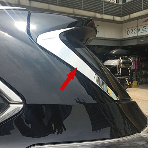 Fit for Toyota Highlander 2015 2016 2017 2018 Chrome Rear Spoiler Wing Side Beveled Window Cover