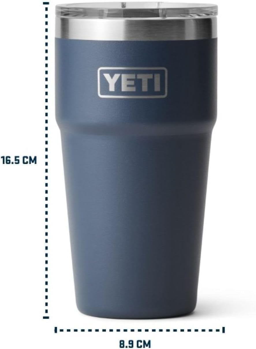 YETI Rambler Tazza impilabile con coperchio Magslider, Moon Dust, 20 oz (591 ml)
