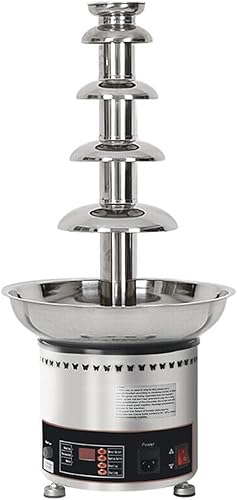 Fuente de chocolate 110V eléctrica de 5 niveles Fuente de chocolate digital Máquina de fusión Fuente de fondue de calefacción, 26.5 lbs de chocolate