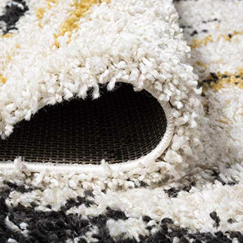 Tapete decorativo beige/negro/amarillo 8x10 ft JONATHAN Y miniatura 4