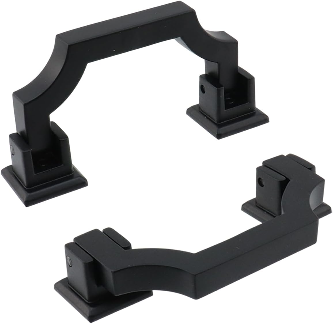 Geesatis 4 Pack Black Cabinet Pulls, 2.5" Hole Center Solid Zinc Alloy Drawer Handles - Anti-Tarnish & Rust-Proof for Kitchen, Dresser, Drawer, Cupboard, Door with Mounting Screws