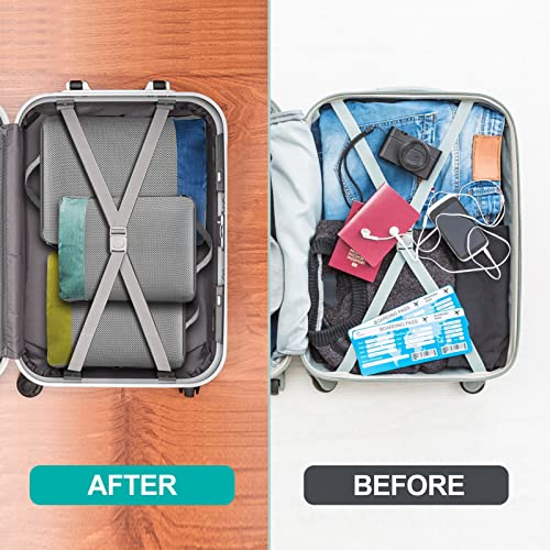 Packing Cubes For Carry On Suitcases, Waterproof Compression Packing Cubes For Travel, Multicolored Travel Bags Organizer For Luggage With Shoe Bag, Laundry Bag & Cosmetic Bag For Men & Women 7 Set #TOP5