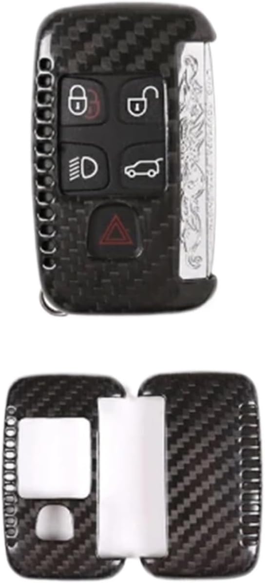Key Shell Cover Compatible for Land Rover Discoverys Sport Compatible for Range Rover Sport Evoque Compatible for Jaguar F-PACE Universals Parts Real Carbon Fiber