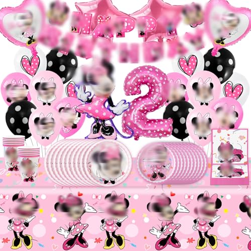 Geburtstagsdeko mn2 74PCS Pappteller Kindergeburtstag+Geburtstag Deko Geburtstag Geschirr Set Becher Servietten Tischdecke Set Partygeschirr Geburt stag Kindergeburtstag für 20 Personen